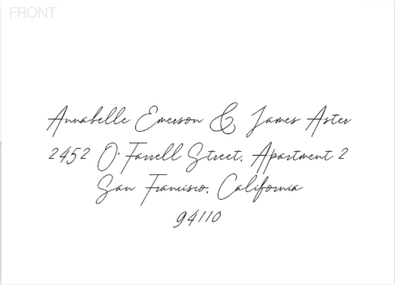 Do you have calligraphy services for return or recipient address printing?